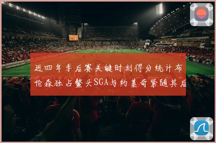 近四年季后赛关键时刻得分统计布伦森独占鳌头SGA与约基奇紧随其后